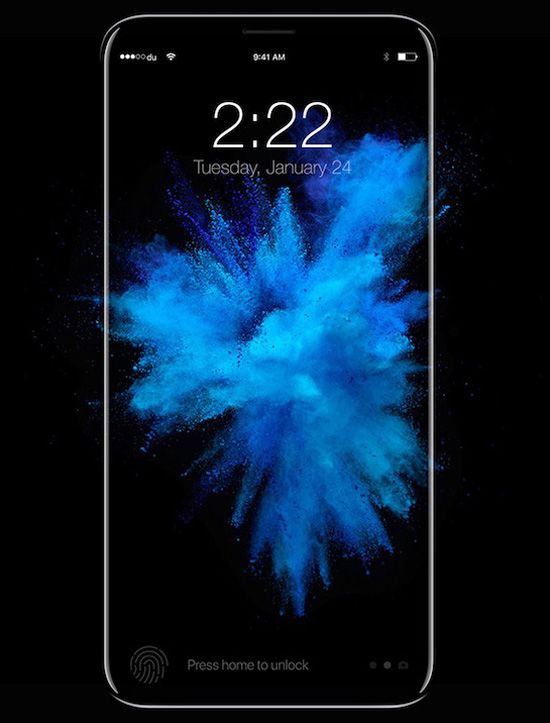 Diseño del iPhone 8 sin botón Home
