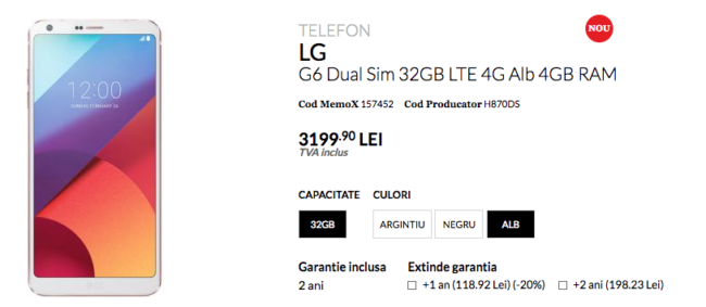 lg g6 precio