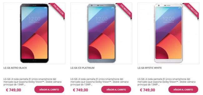 precios lg g6