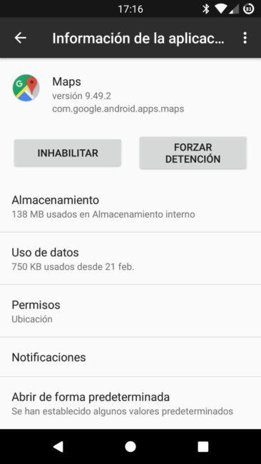 App Google Maps instalada Android