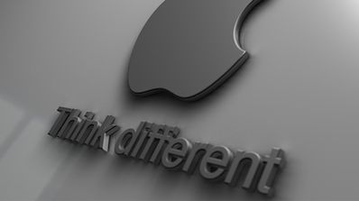 Logotipo de Apple en color gris