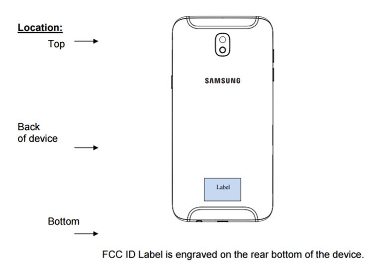Diseño del Samsung Galaxy J7 2017 a partir de un boceto de la FCC