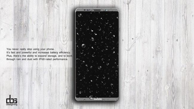 Carcasa resistente al agua del Samsung Galaxy Note 8