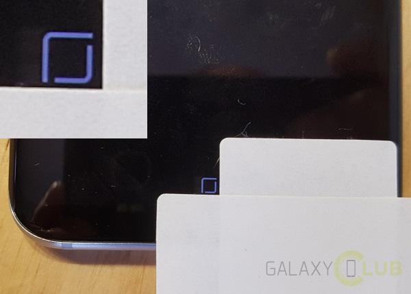 Botón virtual en el frontal del Samsung Galaxy S8