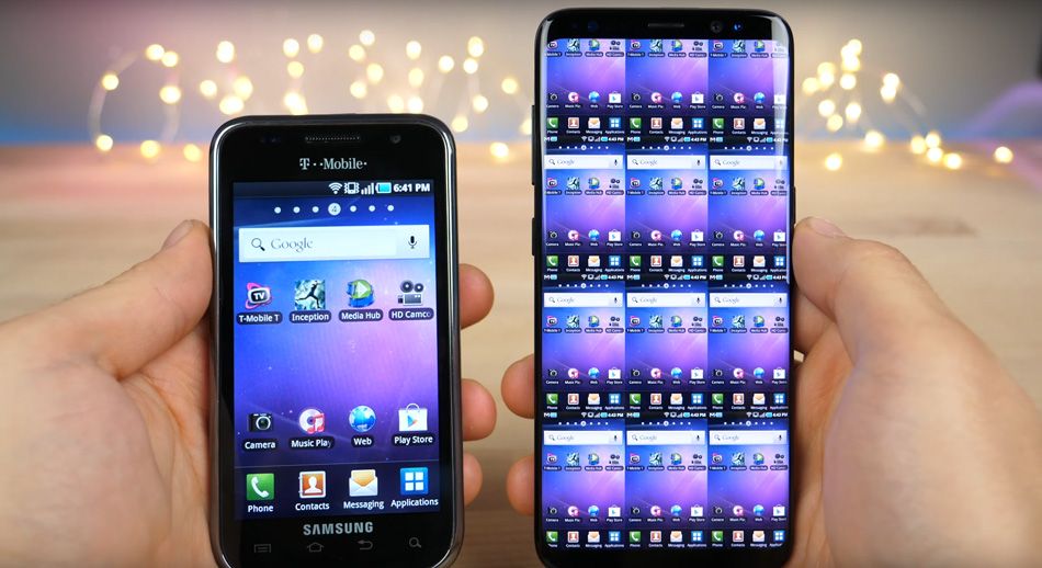 Samsung Galaxy S8 VS Galaxy S pantallas