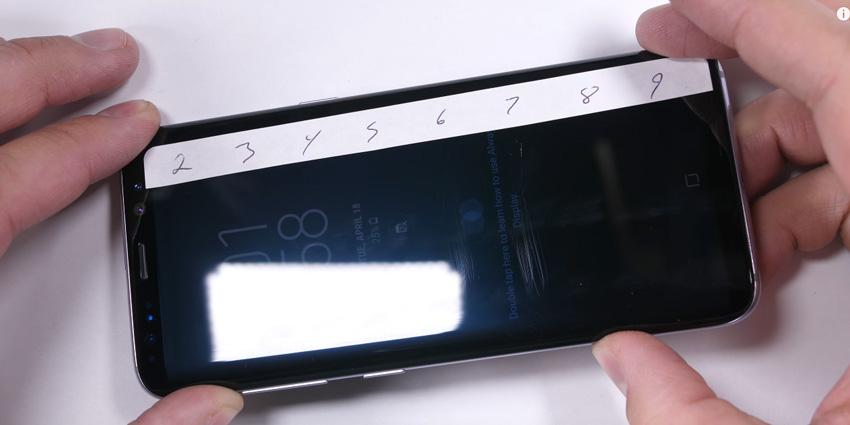 Resistencia a los arañazos de la pantalla del Samsung Galaxy S8