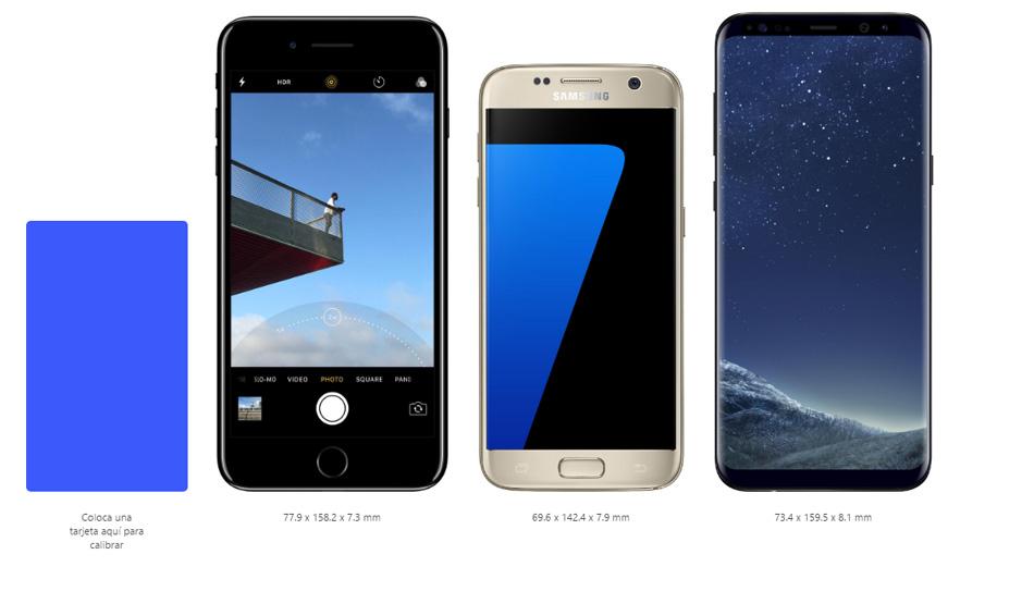 Cómo comprar el tamaño del Samsung Galaxy S8 con versus