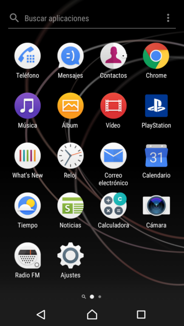 Aplicaciones en el Sony Xperia XA1