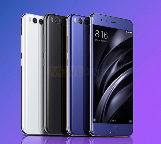 Xiaomi Mi 6 blanco, negro y azul