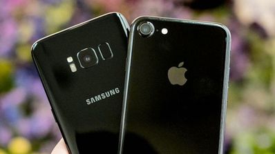 samsung galaxy s8 y iphone 7