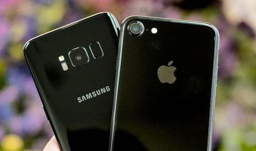 samsung galaxy s8 y iphone 7