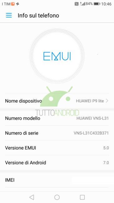 Android 7 para el Huawei P9 Lite