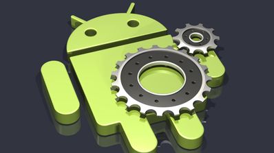 Logotipo de Android con forma de robot verde