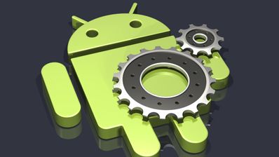 Logotipo de Android con forma de robot verde