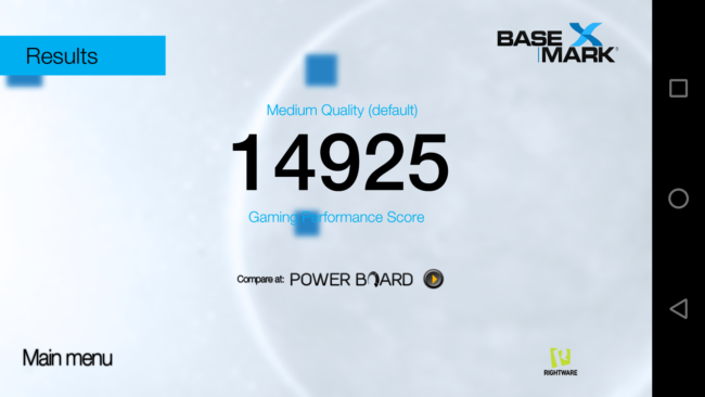 Resultado Basemark con el Moto G5