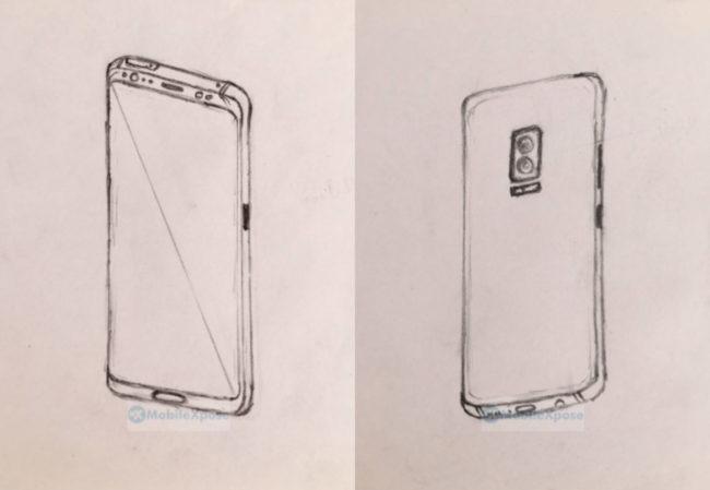 Boceto del Samsung Galaxy Note 8