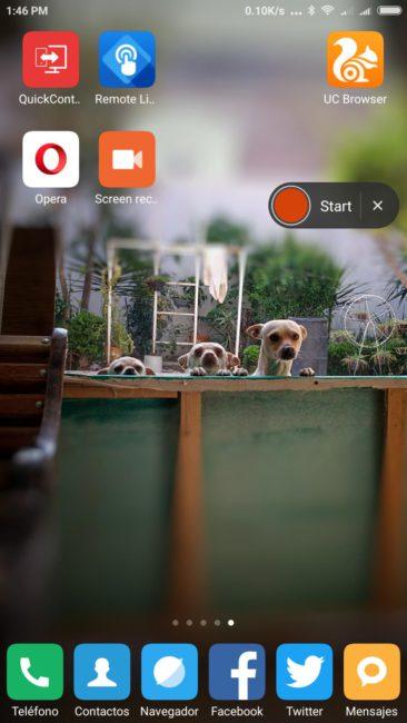 captura de pantalla de la aplicación de Xiaomi