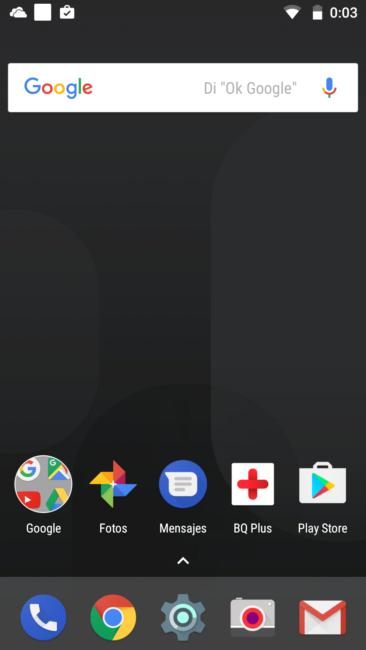 Escritorio del BQ Aquaris X