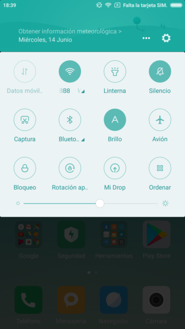 Accesos rápidos en el Xiaomi Mi 6