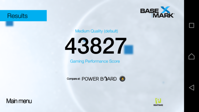 Resultado en Basemark con el Sony Xperia XZ Premium