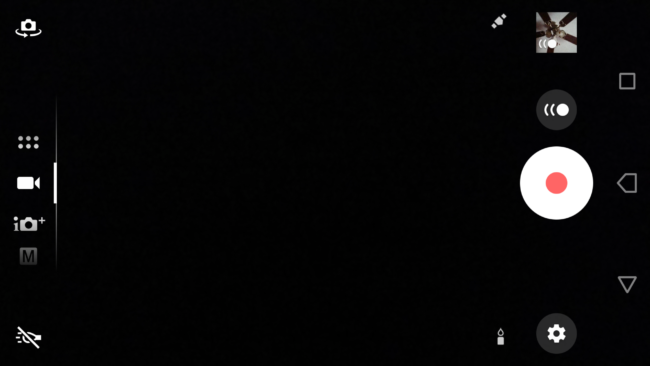 Interfaz vídeo en app cámara del Sony Xperia XZ Premium