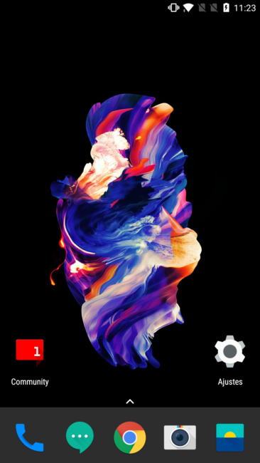 Escritorio del OnePlus 5