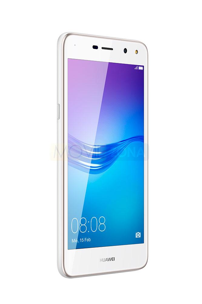 Huawei Y6 2017 vista de perfil de color blanco