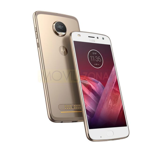 Motorola Moto Z2 Play blanco y dorado