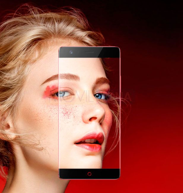 Nubia Z17 con chica en pantalla