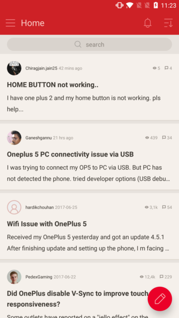 Ayuda en opciones del OnePlus 5
