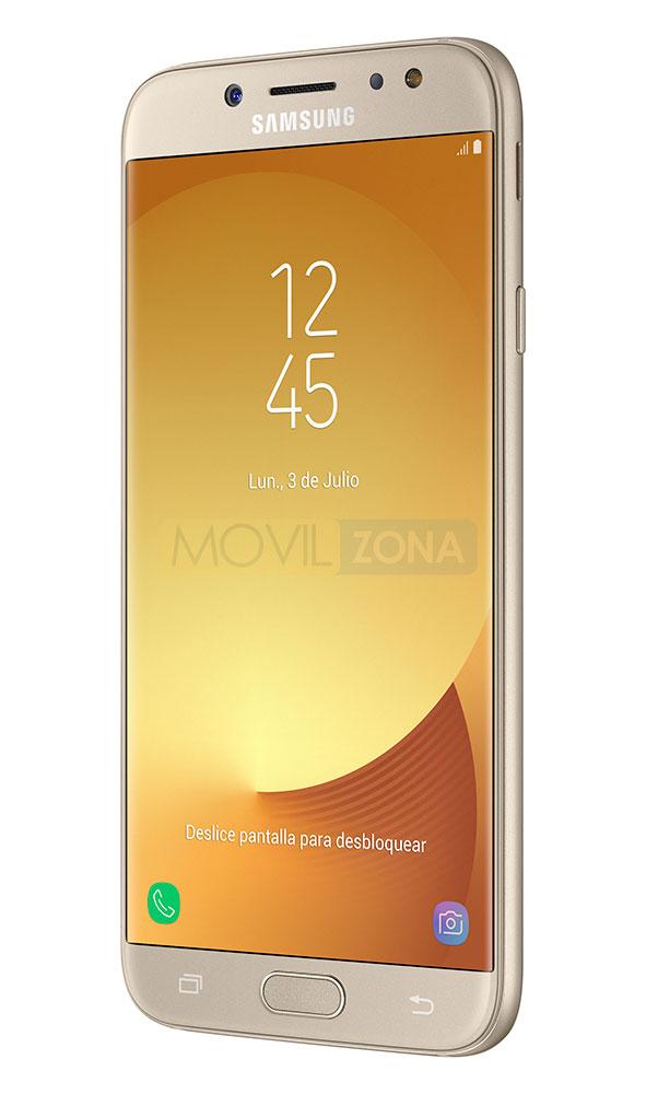 Samsung Galaxy J7 2017 dorado vista lateral