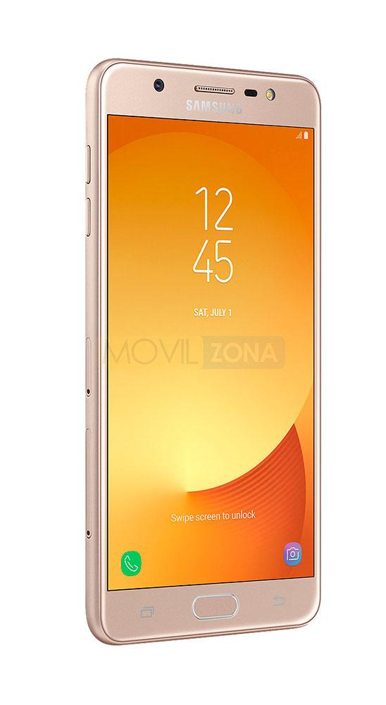 Samsung Galaxy J7 Max dorado de perfil