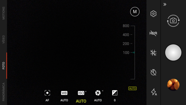 Modo Pro cámara BQ Aquaris X