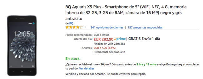 bq aquaris x plus amazon