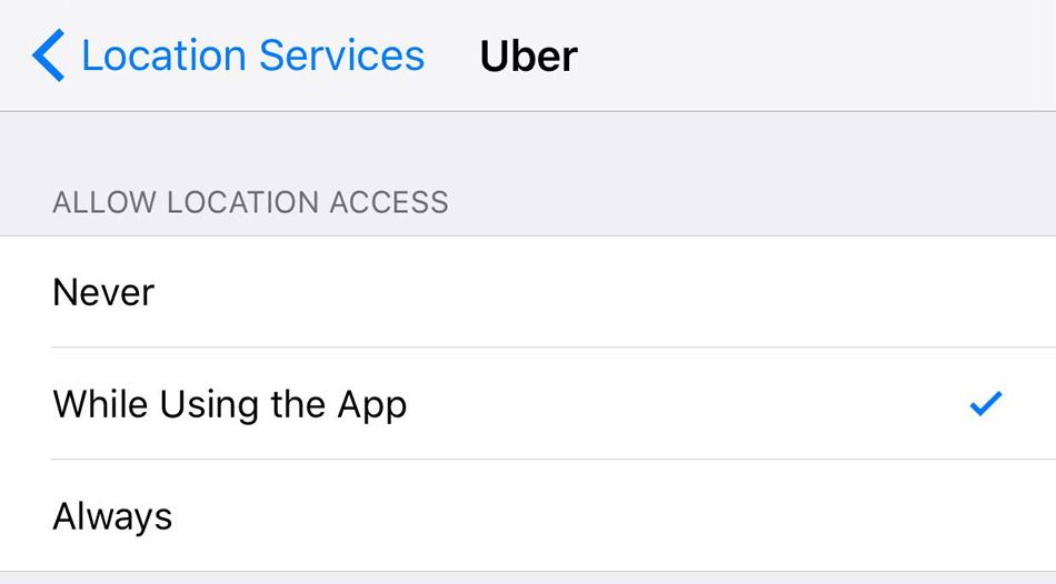 Ajuste de iOS 11 que controla la privacidad