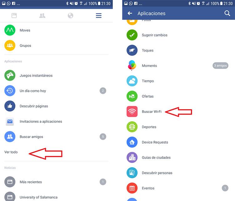 Cómo buscar puntos de conexión WiFi gratis con Facebook