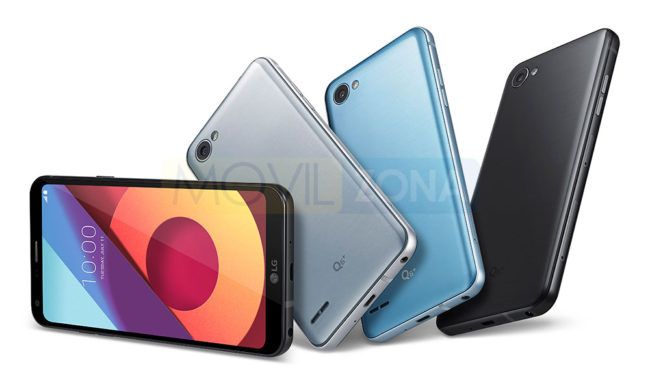 LG Q6 negro, plata y azul