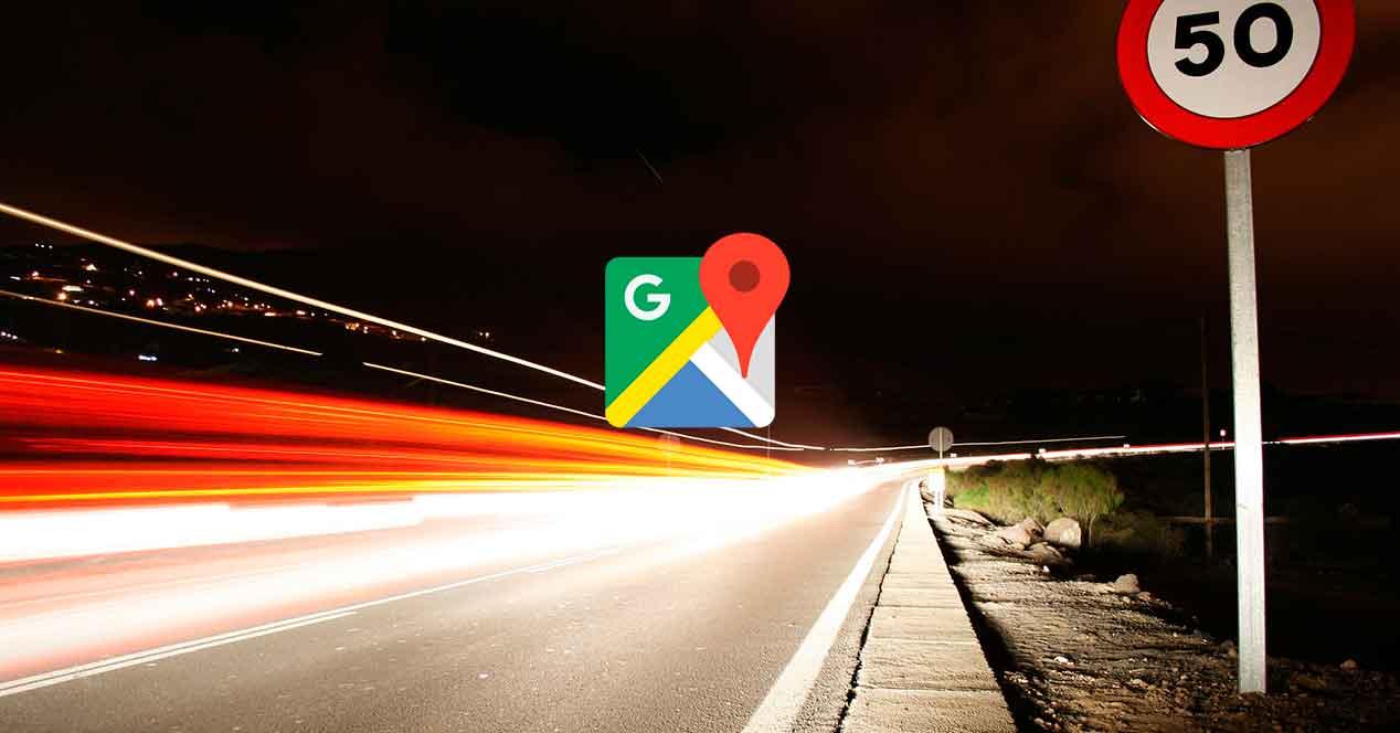fartsgrenser på Google Maps