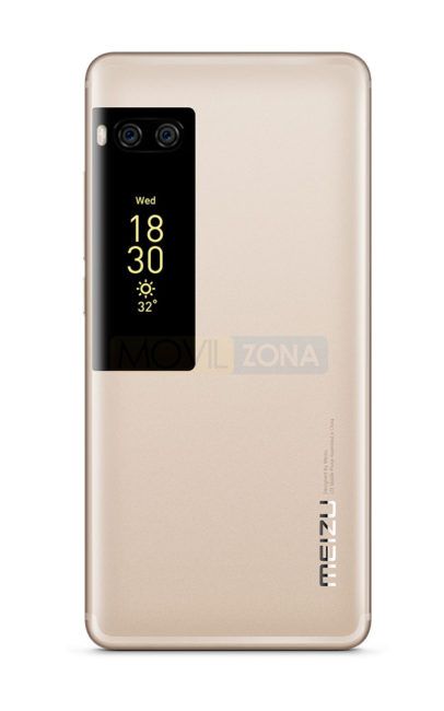 Meizu PRO 7 dorado con doble pantalla