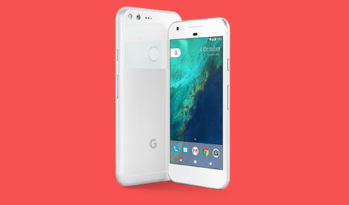 pixel xl blanco con fondo rojo