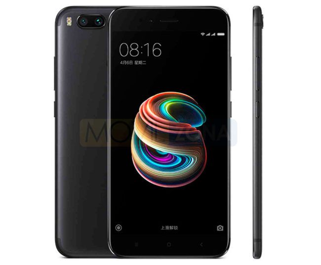 Xiaomi Mi 5X frontal en color negro