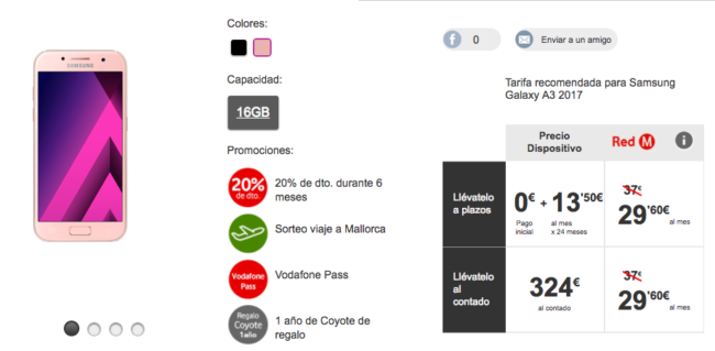 galaxy a3 vodafone