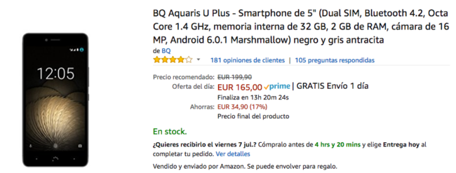 bq aquaris u plus amazon