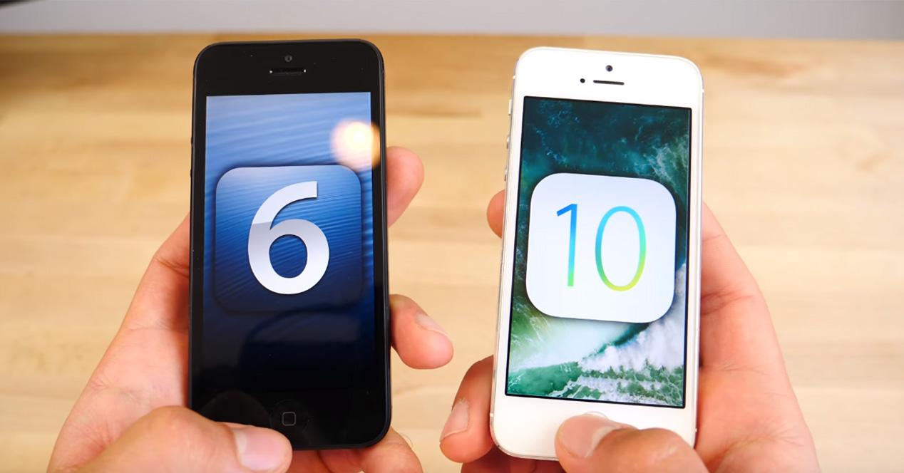 Comparativa en vídeo iOS 6 VS iOS 10