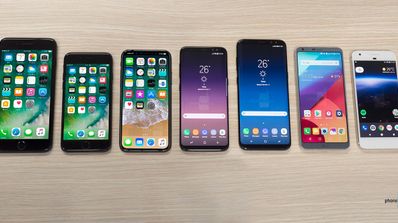 Tamaño del iPhone 8 frente a la competencia