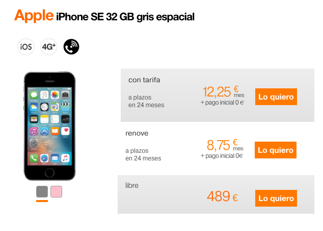 iphone se orange