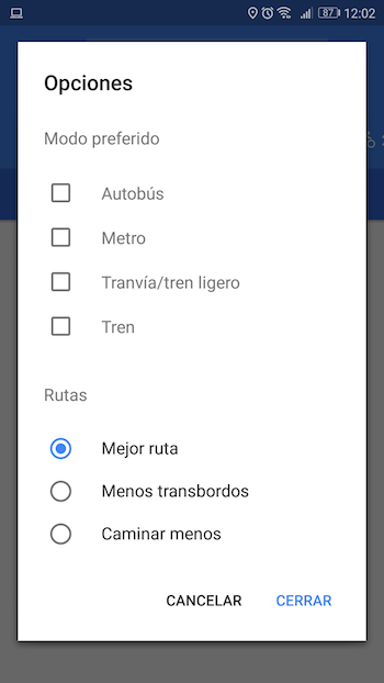 rutas google maps