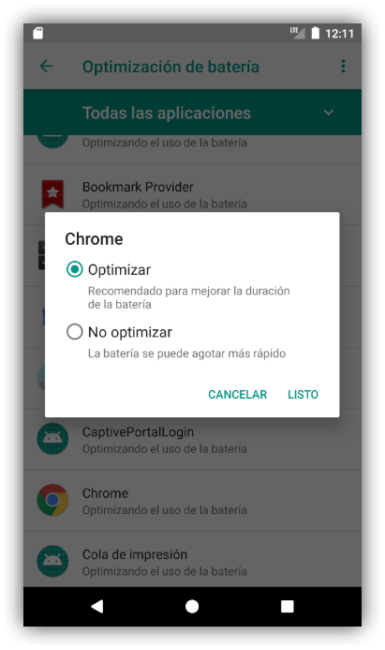 Android 8.0 Oreo - Optimizar o no optimizar aplicaciones