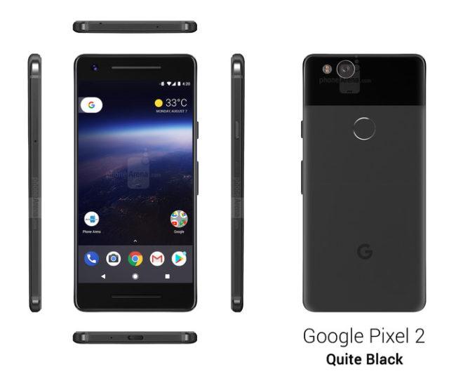 diseño del Google Pixel 2