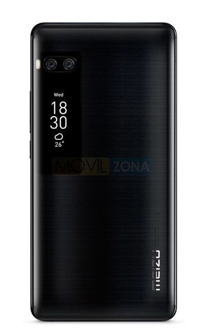 Meizu PRO 7 Plus doble pantalla vista trasera color negro